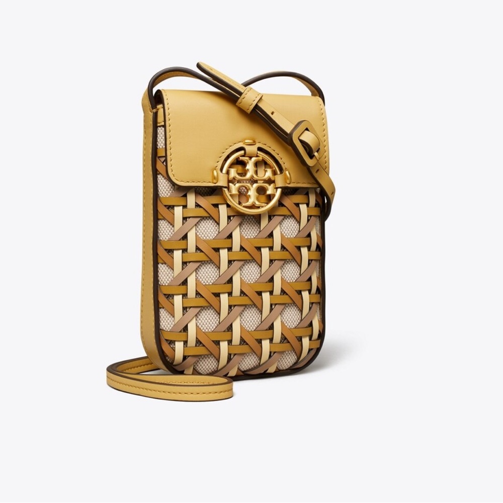 Tory Burch MILLER BASKET-WEAVE PHONE CROSSBODY - Picture 2 of 8